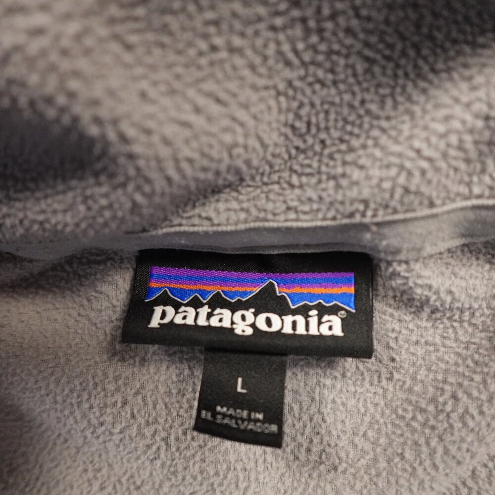 Patagonia Micro D 1/4-Zip Fleece Pullover Women’s Large Gray Ims Logo View 3